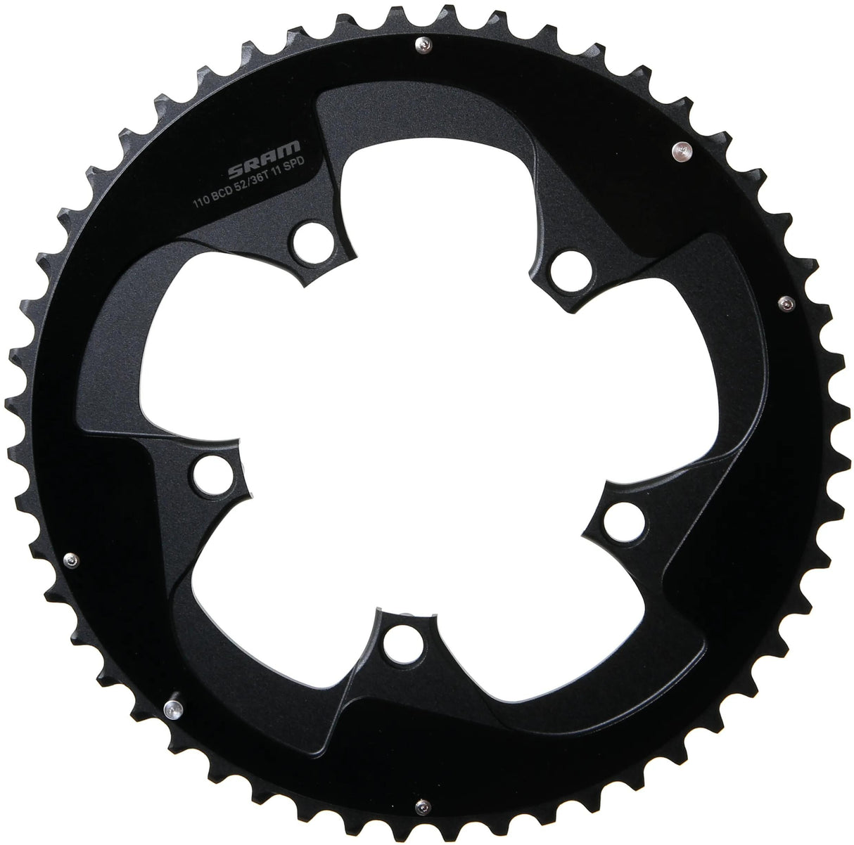 Sram kettingblad road double chain ring roaddoub. 52t alu f. red black