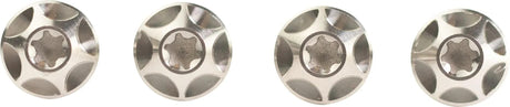 Silca bout screw silver 4pcs.