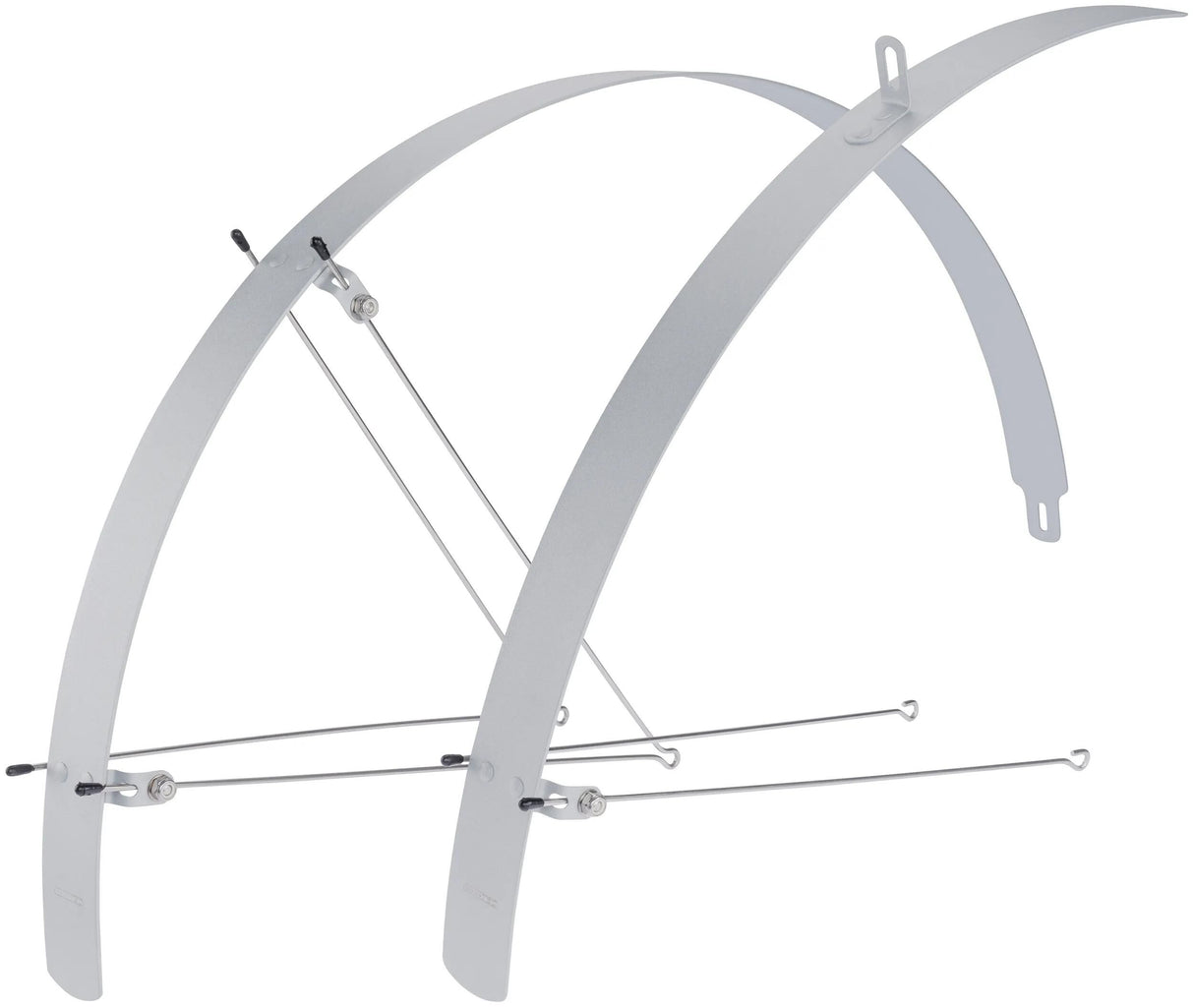 Contec spatbordset flat fender ct fender set flat fender 28 42mm alu silver