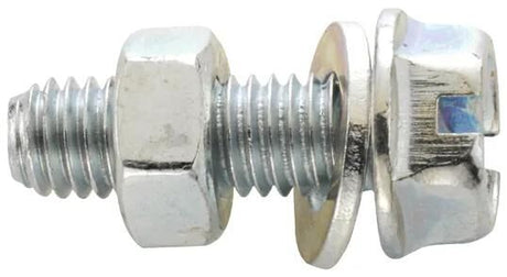 Fix-nippel zeskantbout hex washer head screw 12mm zinc