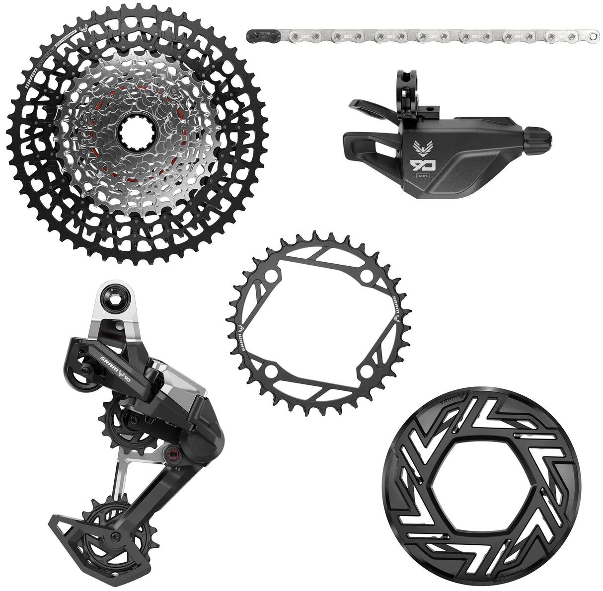 Sram schaltgruppen-set eagle 90 transmission e-bike shifting group set t eagle 90 e-mtb bcd