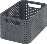 Curver style mand s rotanstyle antraciet 12,9x28,5x19,4cm