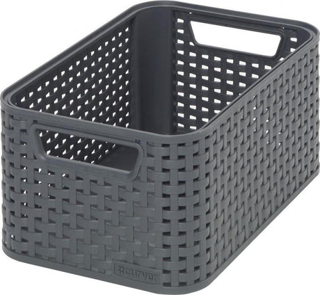 Curver style mand s rotanstyle antraciet 12,9x28,5x19,4cm