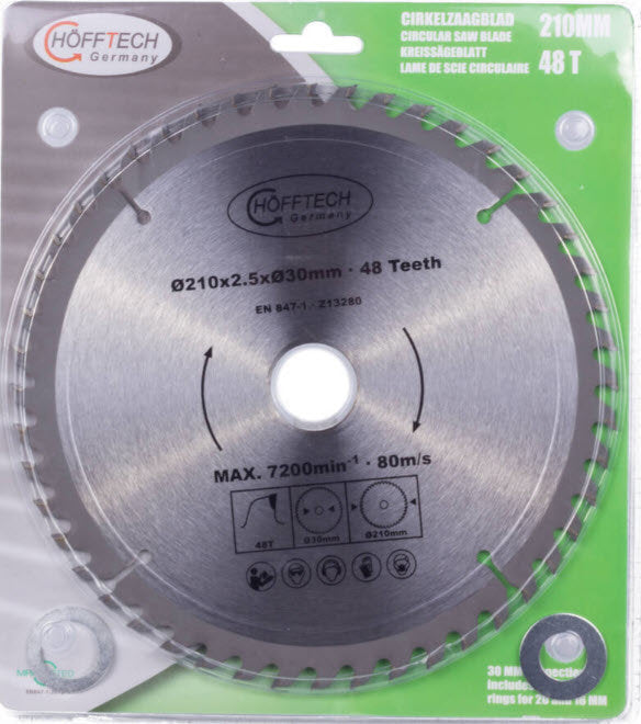 Producten cirkelzaagblad 210mm 48tds