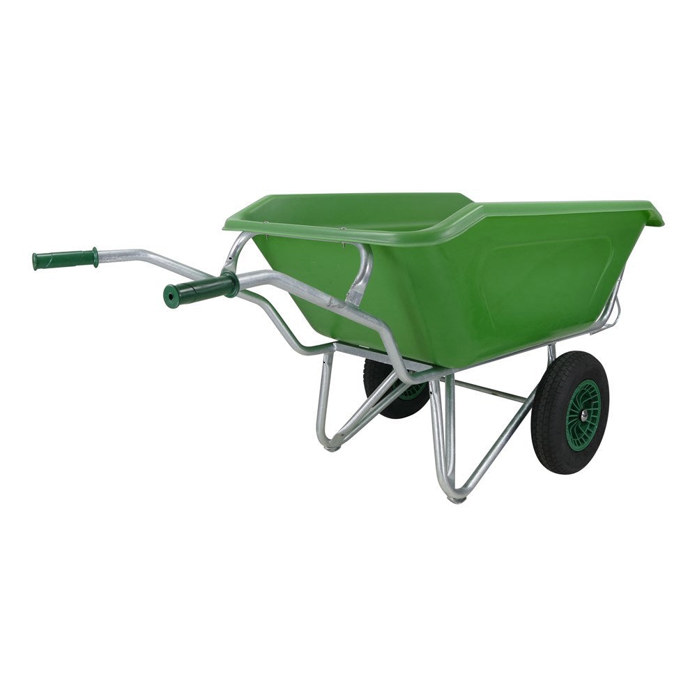 Fort producten kruiwagen f s 350l groen verz onderstel 2 luchtwiel