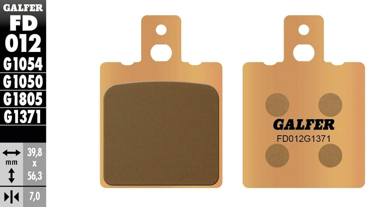 Galfer remblokken fd012 brake pad fd012 g1371 sintered metal