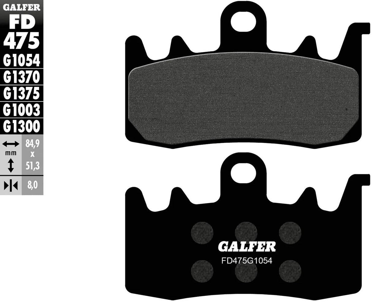 Galfer remblokken fd475 organ brake pads. fd475 g1054