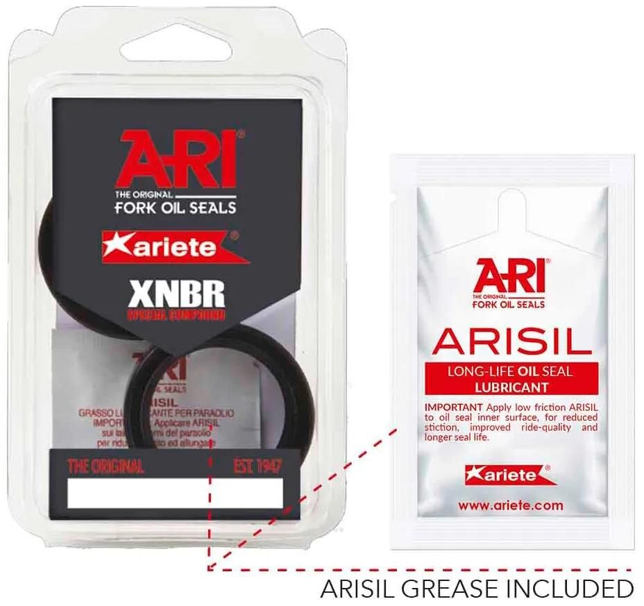 Ari gabelsimmerringsatz fork seal set 027 37x49 49.5x8 9.5 tcl