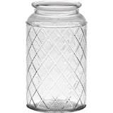 Hakbijl glass brussel vaas glas met motief ø10xh18cm