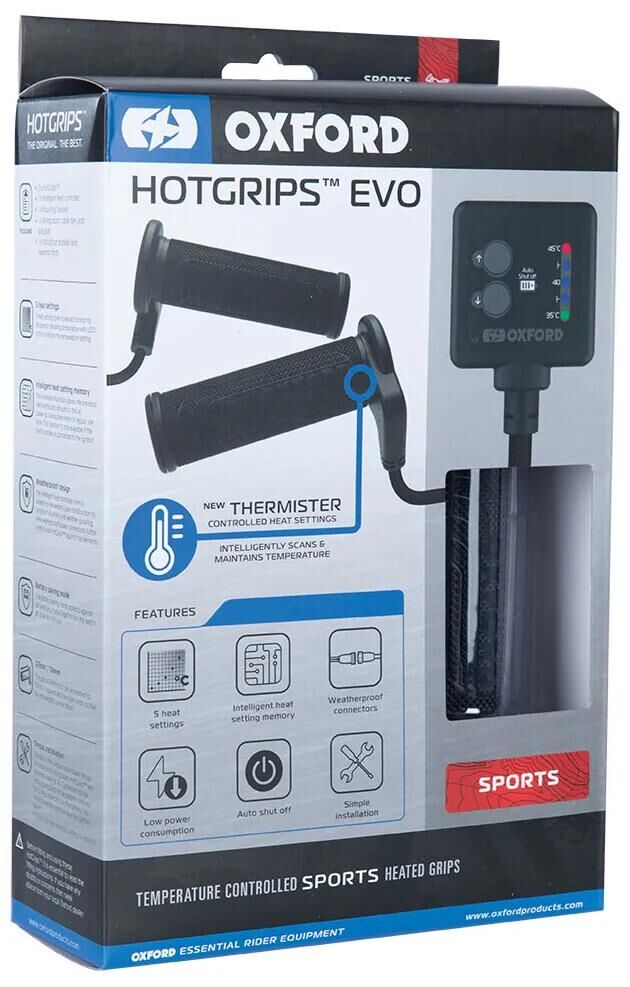 Oxford handvatverwarming hotgrips evo heated grips evo s 22+25mm open 5-stage