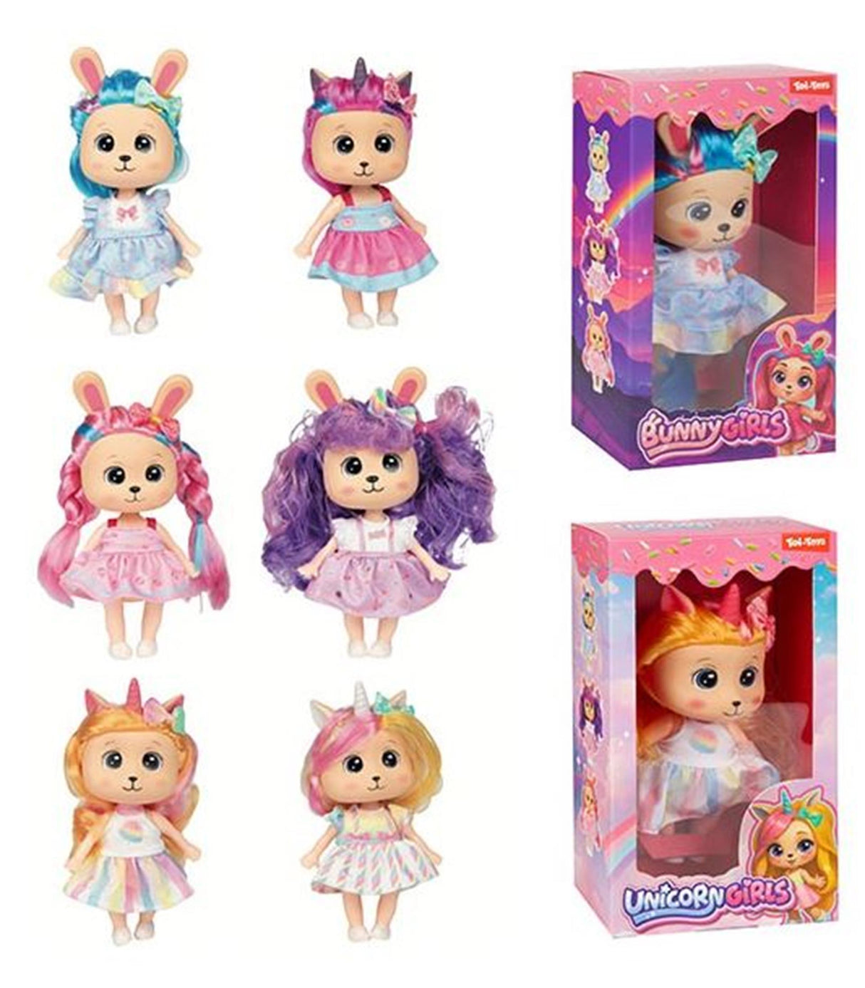 Toi-toys eenhoorn konijn pop sweet rainbow 20cm