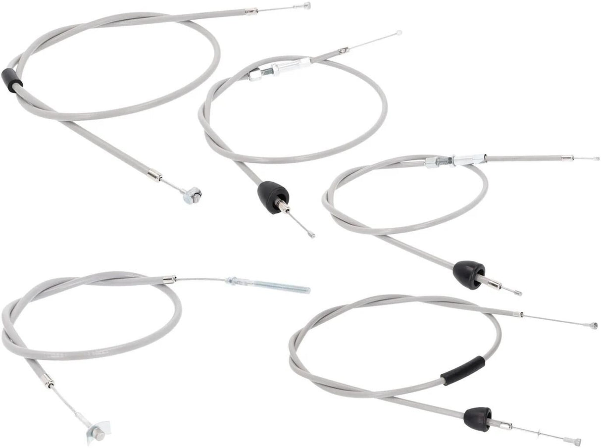 101 octane bowden kabelset bowden cable set 101.octa 5tlg gray
