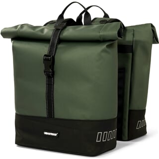 Urbanproof tas double roll up recycle 38l groen