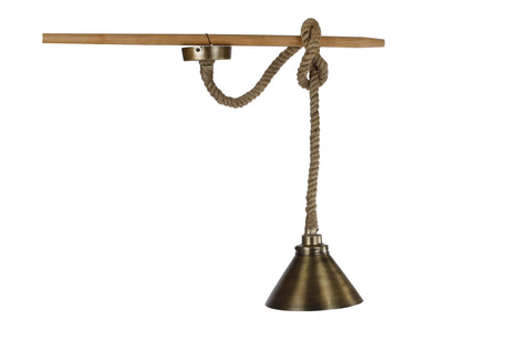 Cosydecor hanglamp rond dik touw zink metaal 25x25x15cm