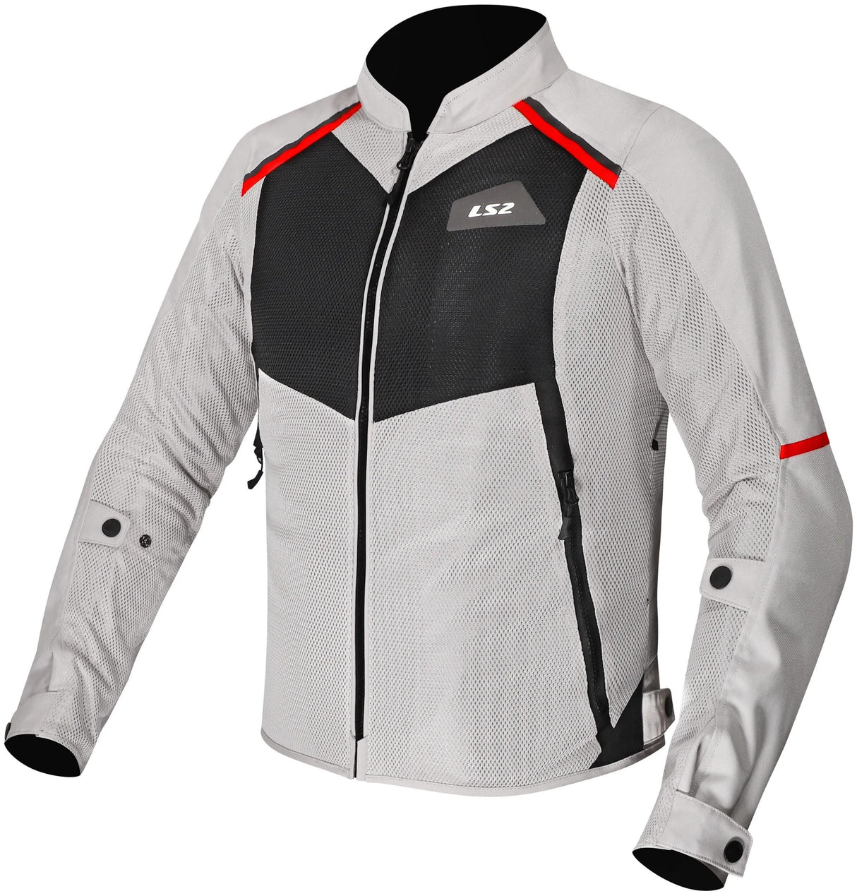 Ls2 jacke breeze man jacket breeze men gray black red gr. xxl