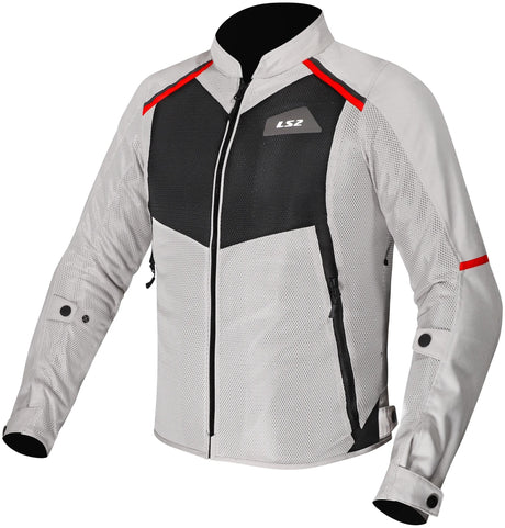 Ls2 jacke breeze man jacket breeze men gray black red gr. xxl