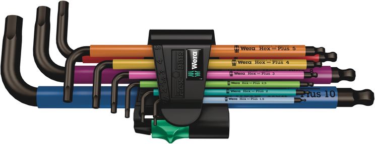 Wera Inbussleutelset 950 9 Hex-Plus Multicolour 1 SB