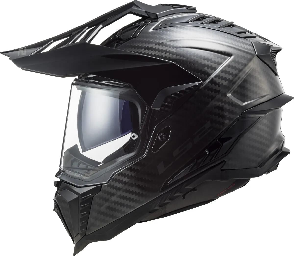 Ls2 endurohelm mx701 explorer carbon solid helmet explorer carbo black gr. xl