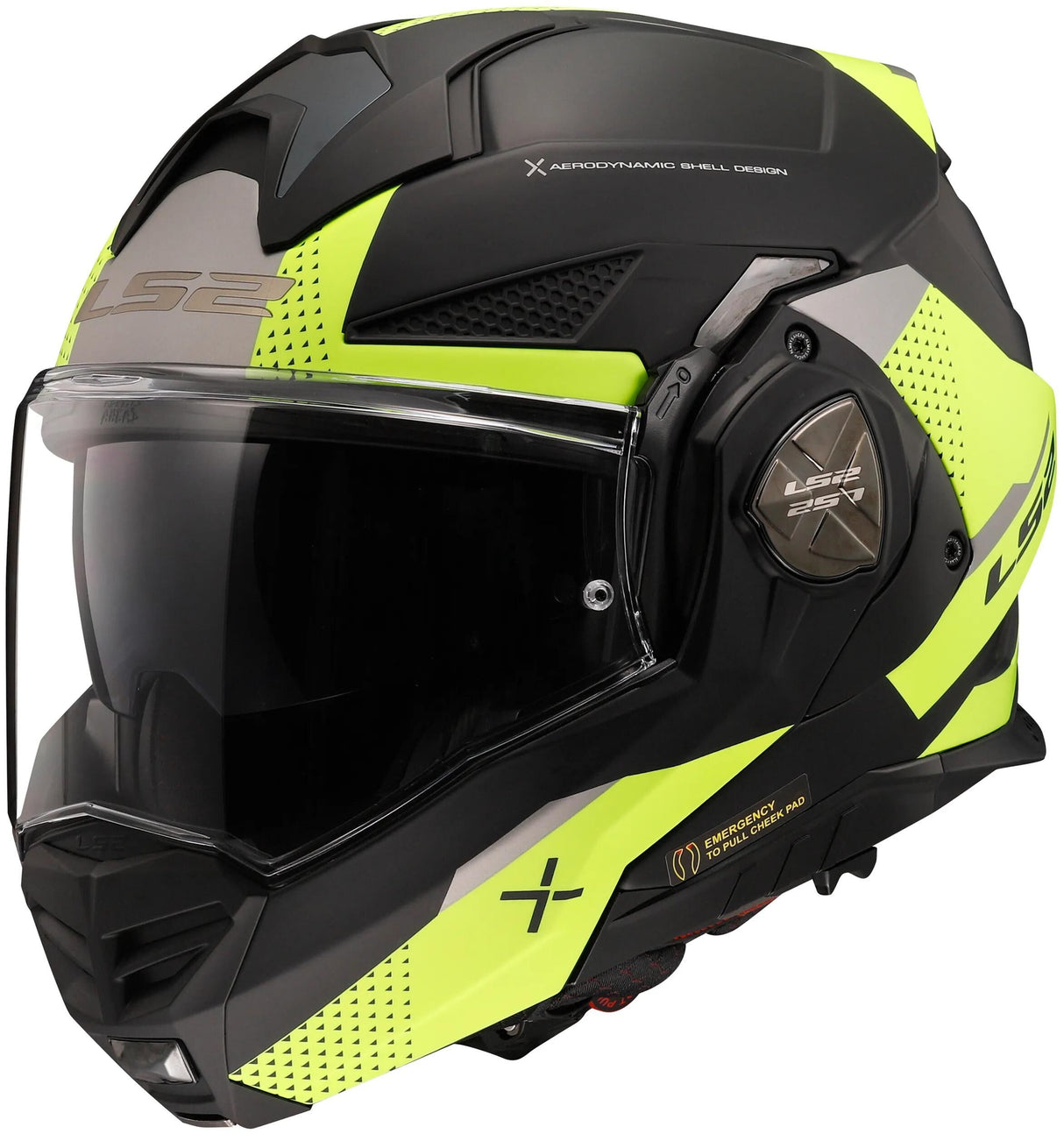 Ls2 klapphelm ff901 advant x oblivion helmet advant x obliv bw neon yellow matt gr. m