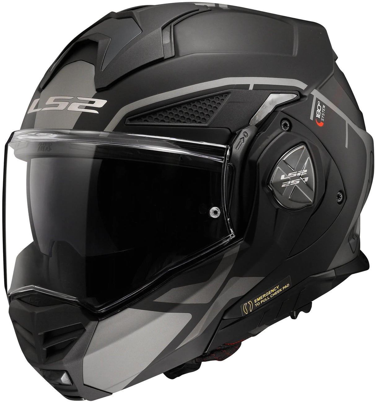 Ls2 opklaphelm ff901 advant x metryk helmet advant x metry sw gr matt gr. xl