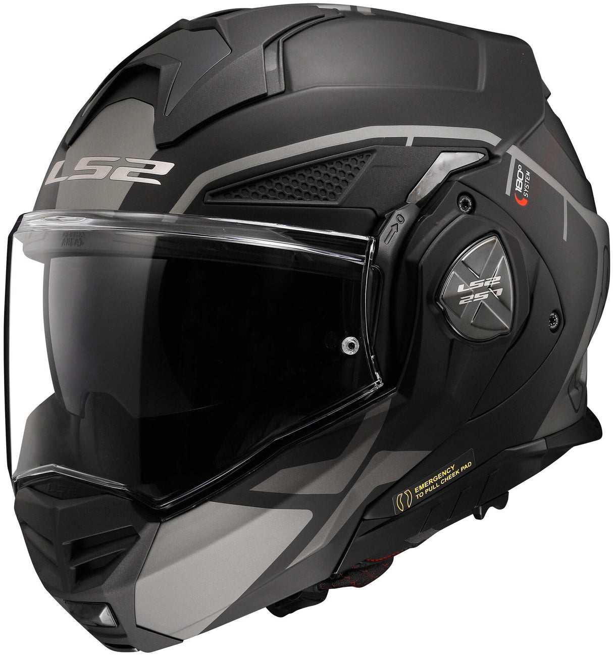 Ls2 opklaphelm ff901 advant x metryk helmet ff901 adv. x metryk m black grey