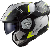 Ls2 opklaphelm ff906 advant codex helmet ff906 adv. codex xxl white bl yel.