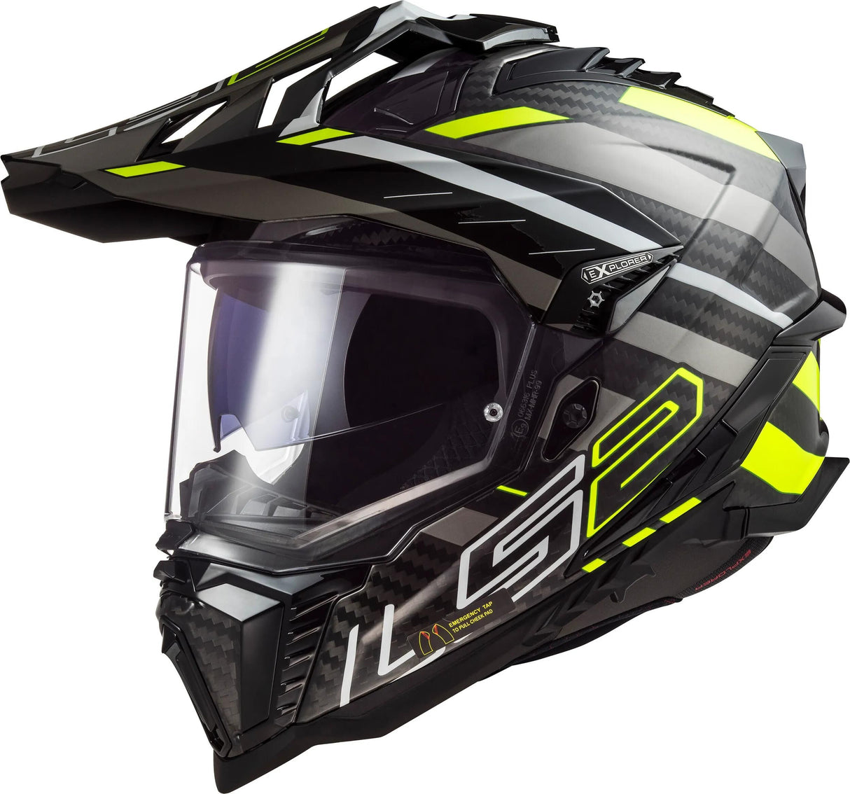 Ls2 endurohelm mx701 explorer carbon edge helmet explorer edge carbon sw ge ti gr. m