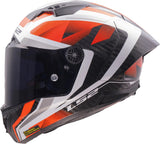 Ls2 integralhelm ff805 thunder carbon gp raute helmet ff805 thunder gp rhombus white red size