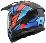 Ls2 endurohelm mx702 pioneer ii block helmet mx702 pioneer block matt black red blue