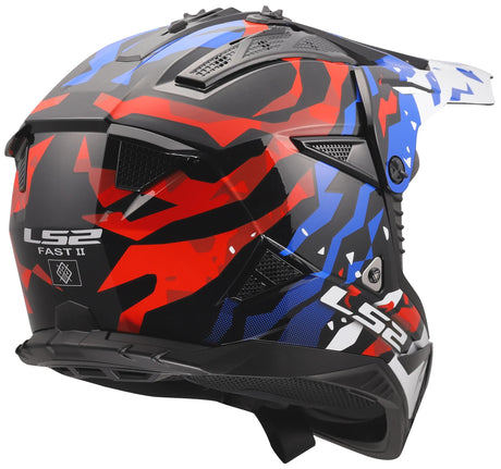 Ls2 crosshelm mx708 fast ii grotesk helmet mx708 fast ii grotesque white bl red xs