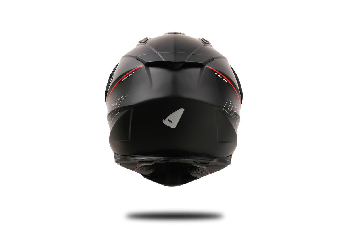 Ufo plast endurohelm aries helmet aries l black red