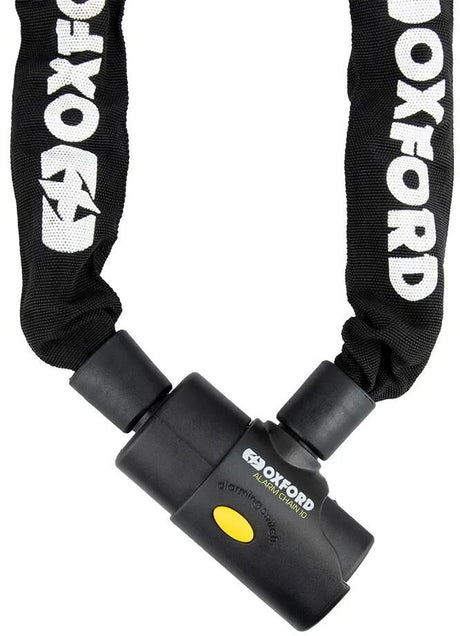 Oxford kettingslot alarm chain 10 chain link 10mm x 1,2m black alarm