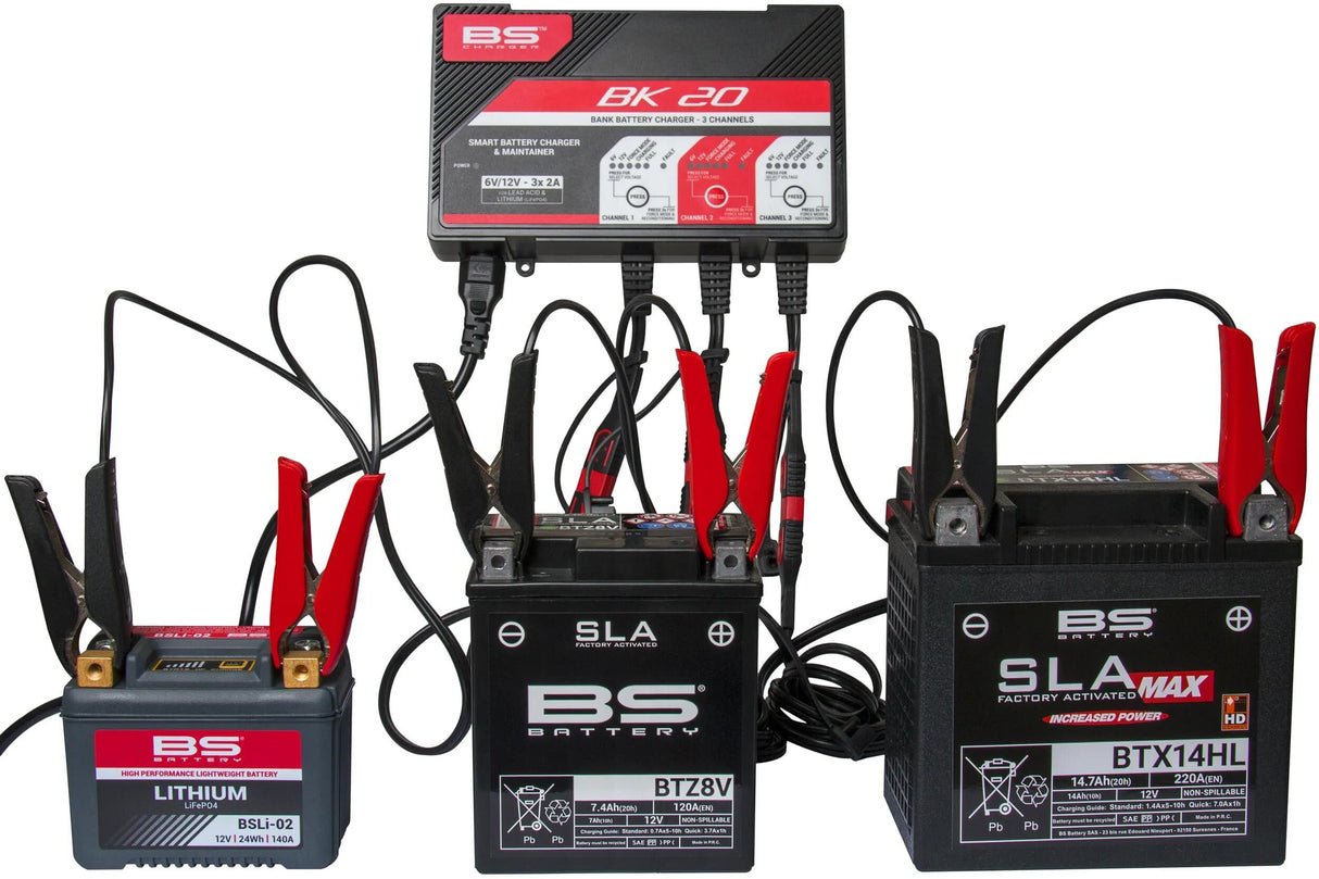 Bs-battery acculader bk20 multiple chargers. bk20 bs-charger 3x2.0a