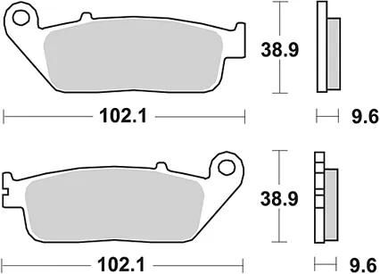Trw remblokken mcb 677 brake pads organ. mcb 677