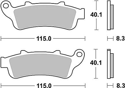 Trw remblokken mcb 704 brake pads organ. mcb 704