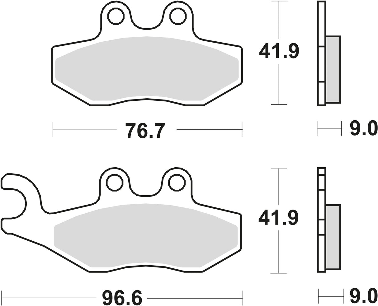 Trw remblokken mcb 744 brake pads organ. mcb 744