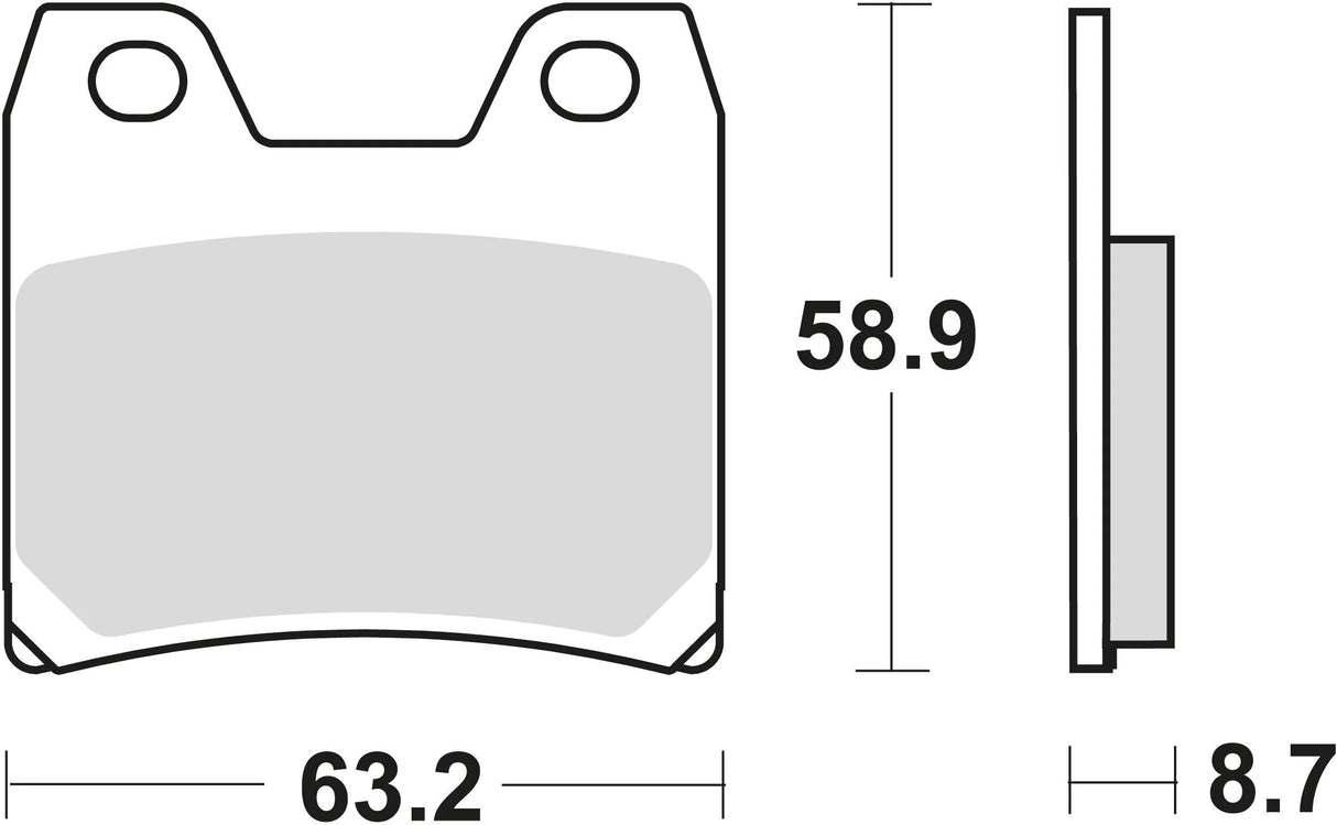 Trw remblokken mcb 725 brake pads organ. mcb 725