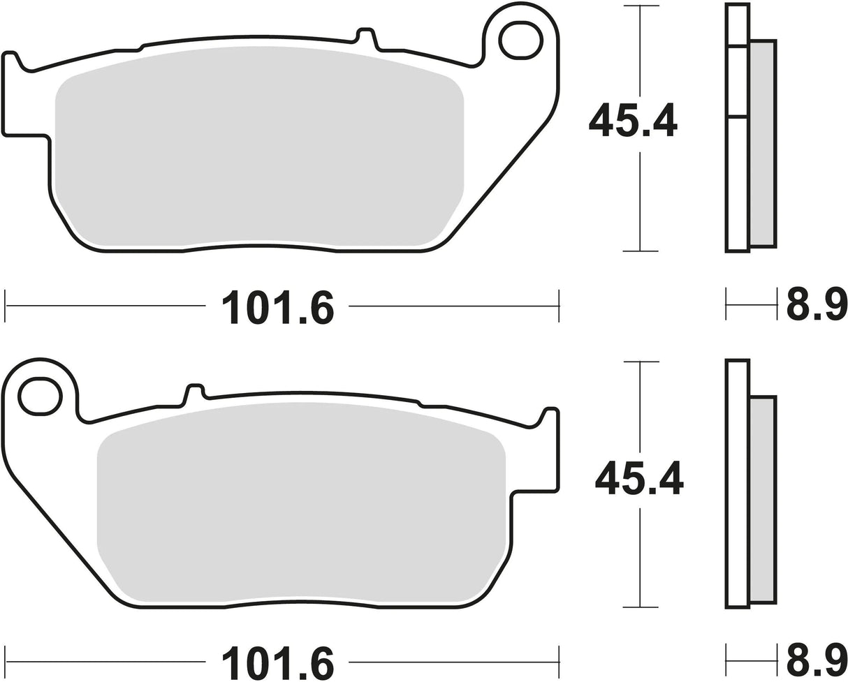 Trw remblokken mcb 753 brake pads sinter mcb 753 sv