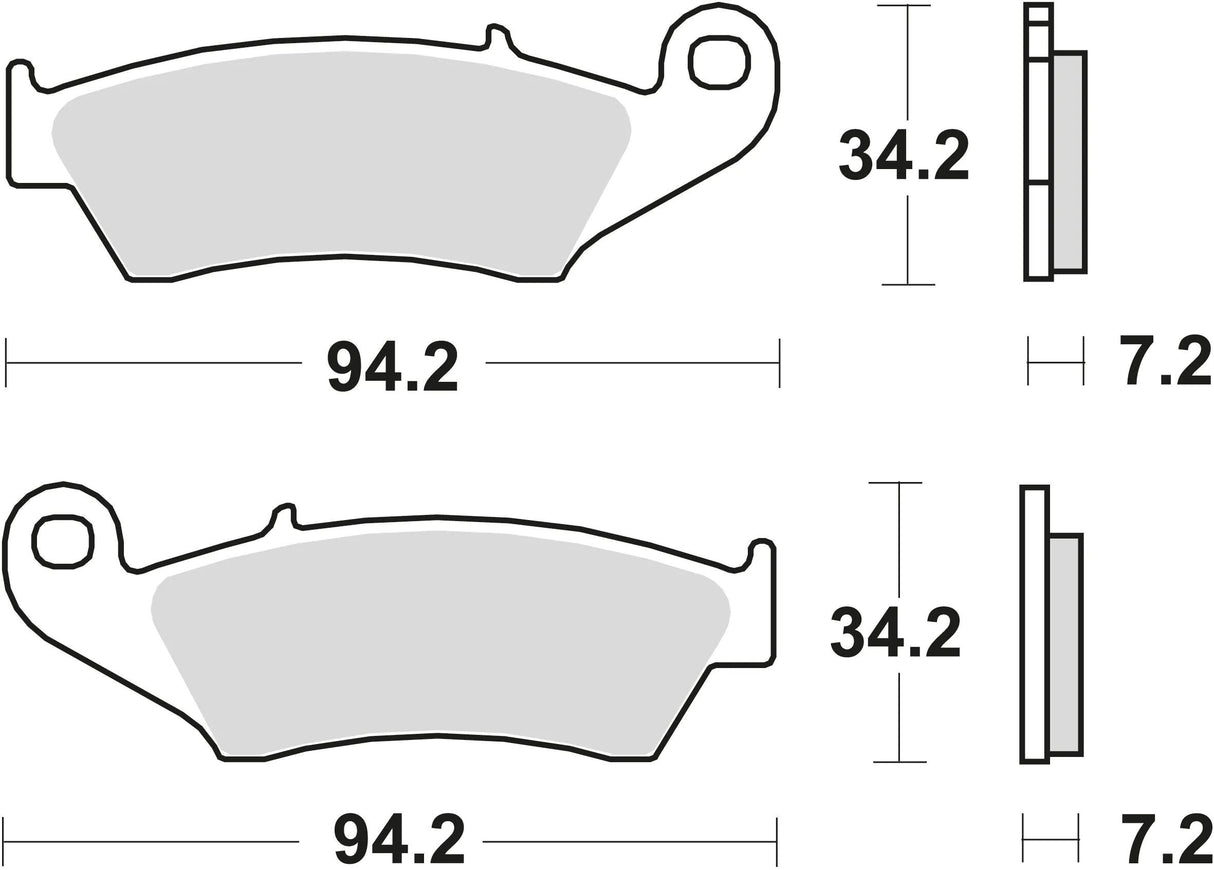 Trw remblokken mcb 669 brake pads sinter mcb 669 si