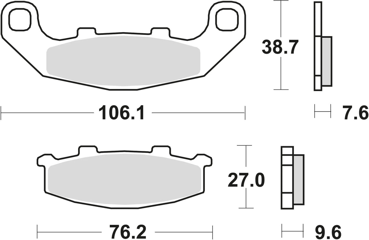 Trw remblokken mcb 586 brake pads sinter mcb 586 sv