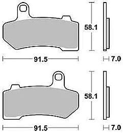 Trw remblokken mcb 781 brake pads sinter mcb 781 sh