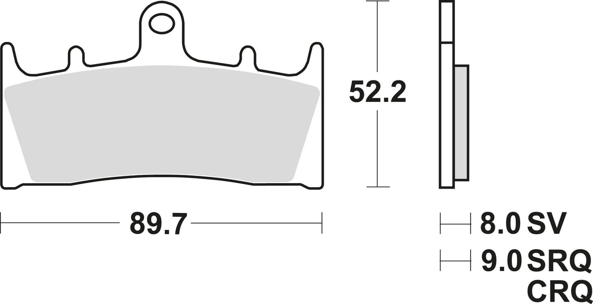 Trw remblokken mcb 659 brake pads sinter mcb 659 trq