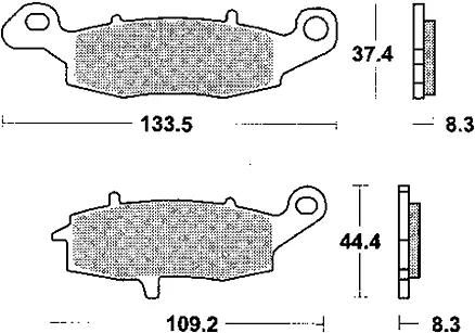 Trw remblokken mcb 681 brake pads sinter mcb 681 trq