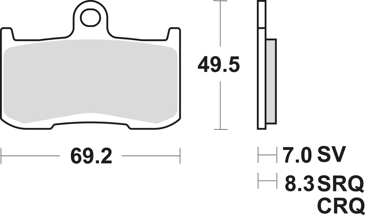 Trw remblokken mcb 737 brake pads sinter mcb 737 trq