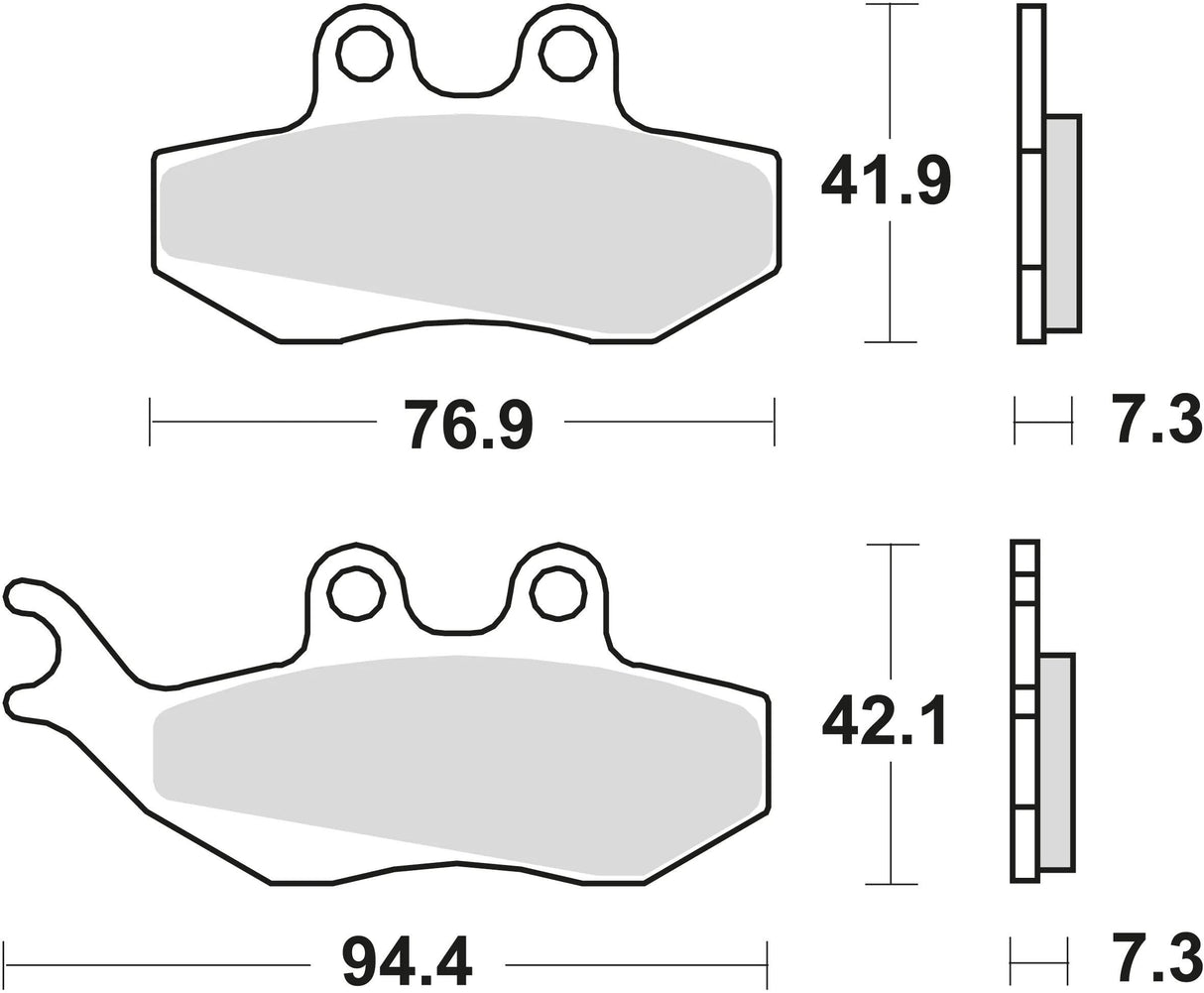 Trw remblokken mcb 664 brake pads organ. mcb664ec