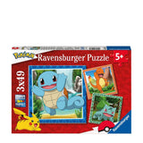 Ravensburger puzzel pokémon - legpuzzel - drie puzzels - 49 stukjes - kinderpuzzel