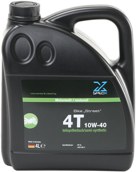 Spec-x motoröl bike 4t street motor oil 4t 10w-40 stre 4l bike