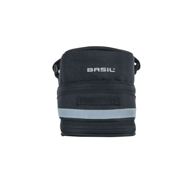 Basil Mada Zadeltas - Compact, zwart, 1L, klittenband, fietsaccessoire