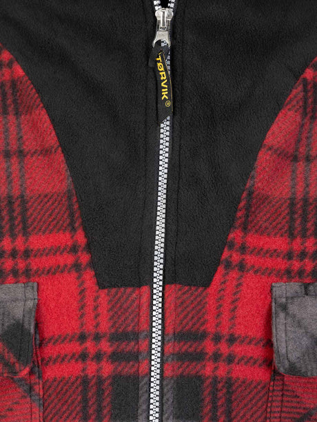 Storvik producten houthakkers fleecevest stanley thermo rood zwart 3xl