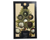 Decoris kerstballen mix glas 12 stuks natuur